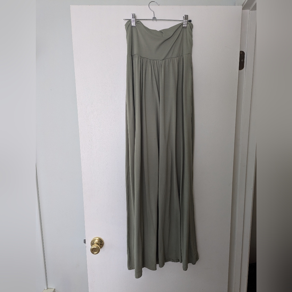 Doublju Maxi Skirt in Sage